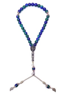 Alwan 33 Count Muslim Prayer Beads Green/Dark Blue  - Image 1