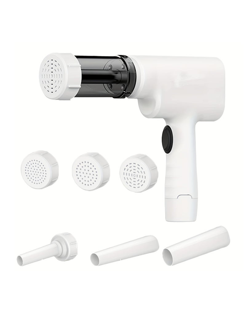 ماكينة صنع المعكرونة الكهربائية الأوتوماتيكية، مزودة بـ 6 قوالب و3 قمع، ماكينة عالية الكفاءة لصنع المعكرونة والنقانق والسباغيتي والرافيولي والرامن، مثالية للمطبخ المنزلي. - Image 1