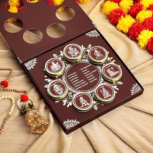 PROSPERRO LUMO by Parkash Candles Luxury 7 God Premium Fragrances Candle Set || Dual Wick || PANCHAMRIT || KUMKUMADI || MOGRA || BAKHOOR || VIBHUTI || Kesar Chandan || Clove & Cedar - Image 5