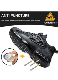 VICTGOAL Steel Toe Shoes for Men Lightweight Safety Shoes Comfortable Puncture Proof Slip On Indestructible Work Shoes.  - Image 5