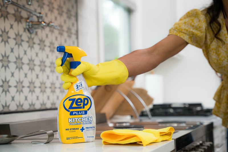Zep Plus Kitchen Foaming Cleaner - 32 FL OZ - R54412-2-in-1 benefits clean while protecting surfaces from stains and stuck-on grime - Image 5