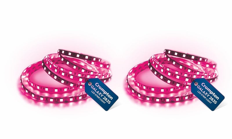 Crompton 5 Meter Strip Light Pink 300 LEDs Pack of 2 Without Driver - Image 1