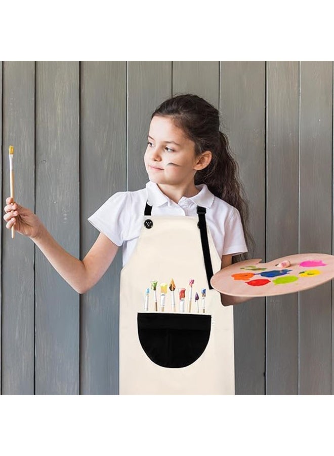Kid Art Apron,Kids Painting Apron with Pocket,Art Smock for Children Adjustable Waterproof ,Kids Aprons for Painting Cooking Crafting Arts Gardening - Image 4