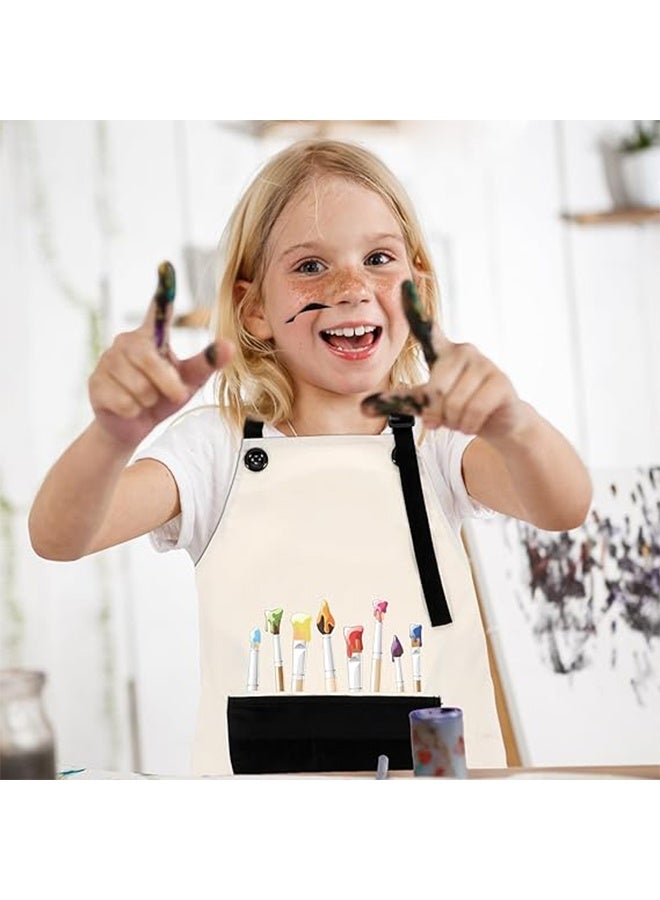 Kid Art Apron,Kids Painting Apron with Pocket,Art Smock for Children Adjustable Waterproof ,Kids Aprons for Painting Cooking Crafting Arts Gardening - Image 3
