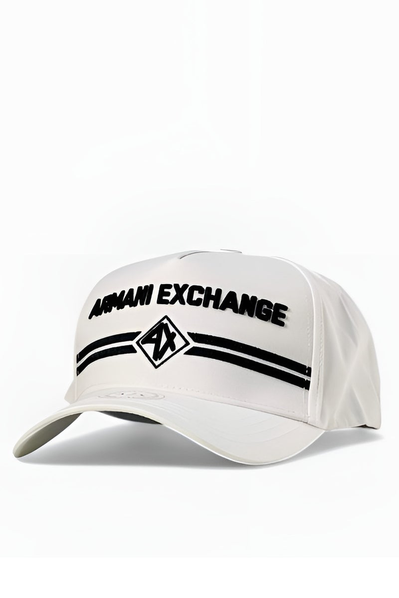 Armani Exchange Armani Exchange Men's White Logo Baseball Cap - Image 1