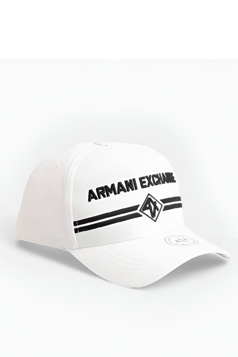 Armani Exchange Armani Exchange Men's White Logo Baseball Cap - Image 2