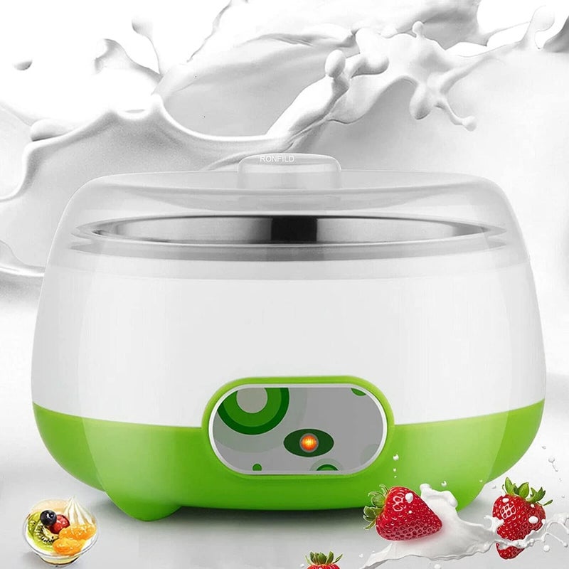 RONFILD RONFILD Electric Yogurt Maker1L Automatic Yogurt Maker Machine in Home Kitchen Stainless Steel Yogurt Maker with Temperature Control Homemade Fresh Yogurt Dahi Maker with Auto SwitchOff  - Image 1