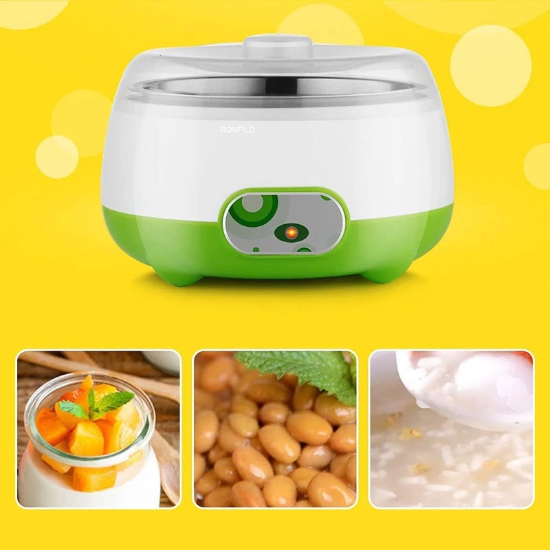 RONFILD RONFILD Electric Yogurt Maker1L Automatic Yogurt Maker Machine in Home Kitchen Stainless Steel Yogurt Maker with Temperature Control Homemade Fresh Yogurt Dahi Maker with Auto SwitchOff  - Image 4
