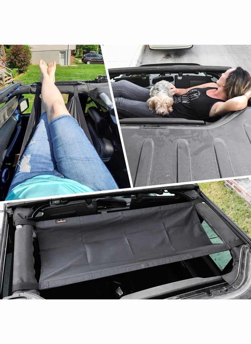 SYOSI - Car Roof Hammock, Compatible with Jeep Gladiator JT & Jeep Wrangler YJ, TJ, JK, JKU, JL, JLU 1987-2020 4-Door and 2-Door - Image 1