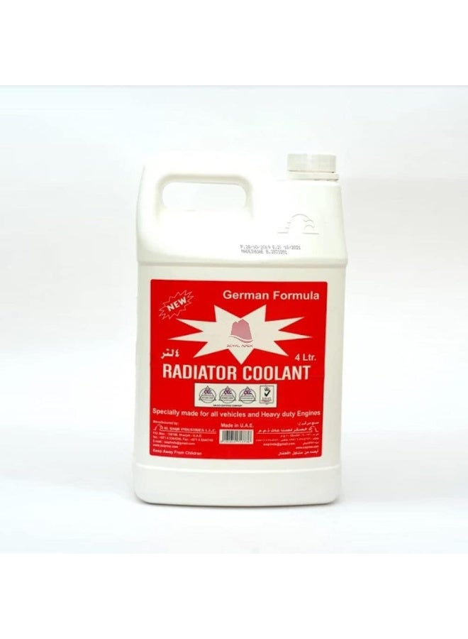 Royal Apex Radiator Coolant Red Specially Made For All Vehicles And Heavy Duty Engines 4 Ltr  - Image 1
