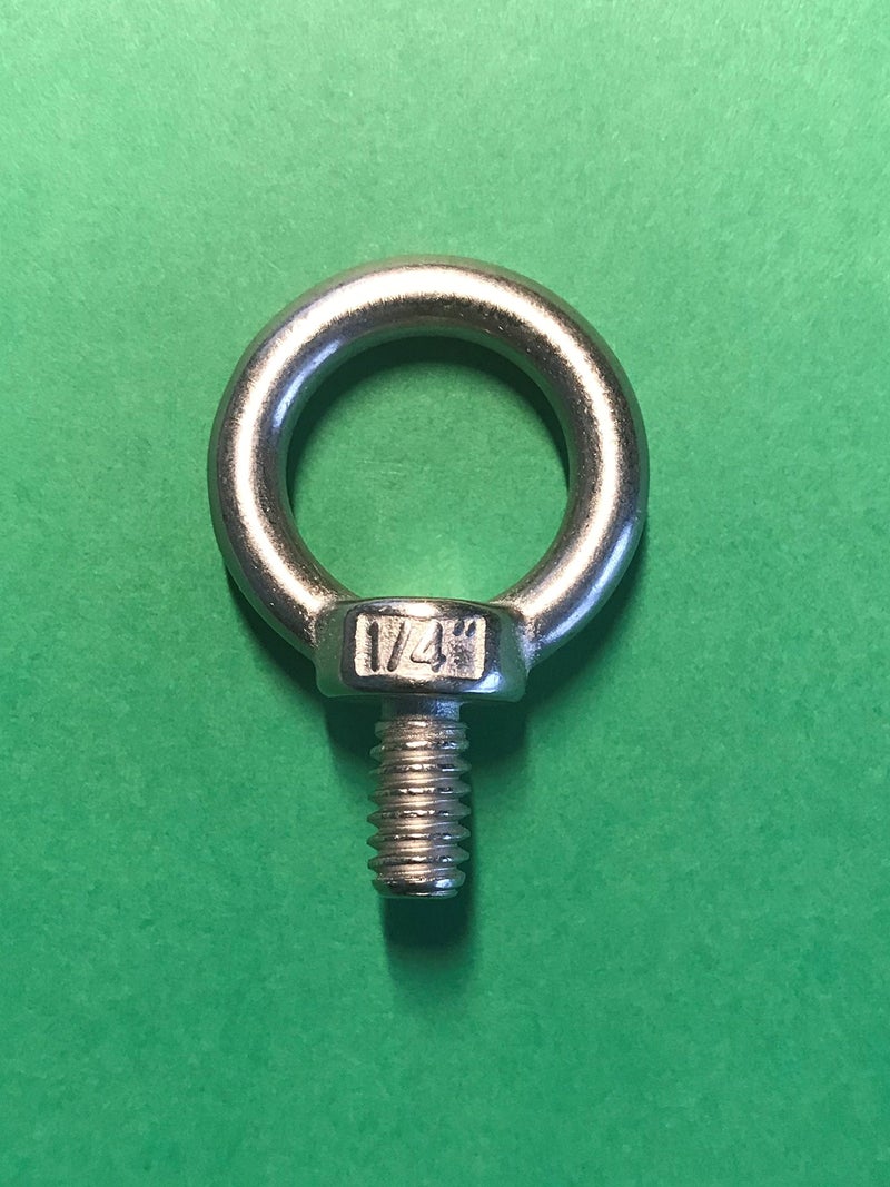 US Stainless 4 Pieces Stainless Steel 316 1/4" Lifting Eye Bolt 1/4" UNC Marine Grade Pitch of 20 - Image 5