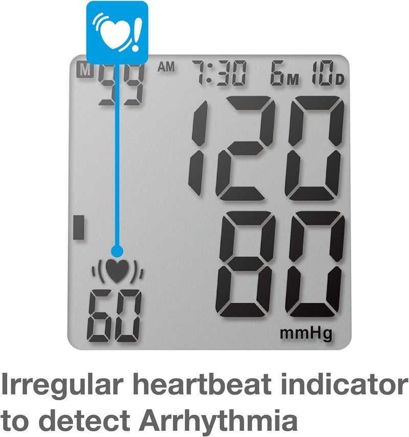 Citizen Upper Arm Blood Pressure Monitors with Large Cuff BP Monitor Blood Pressure Machine with Large Digital Display Irregular Heartbeat Hypertension and Body Movement Indicators for Home Use - Image 5