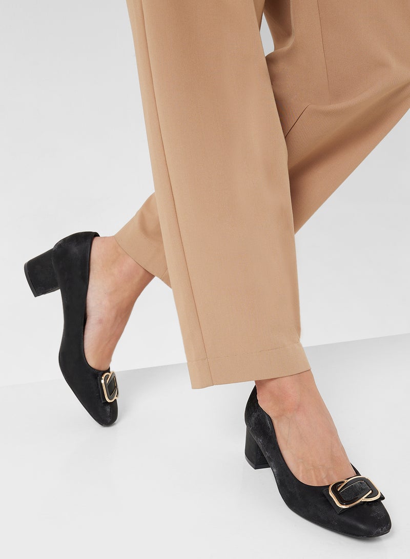 Pink Step Low Block Heeled Pump - Image 5