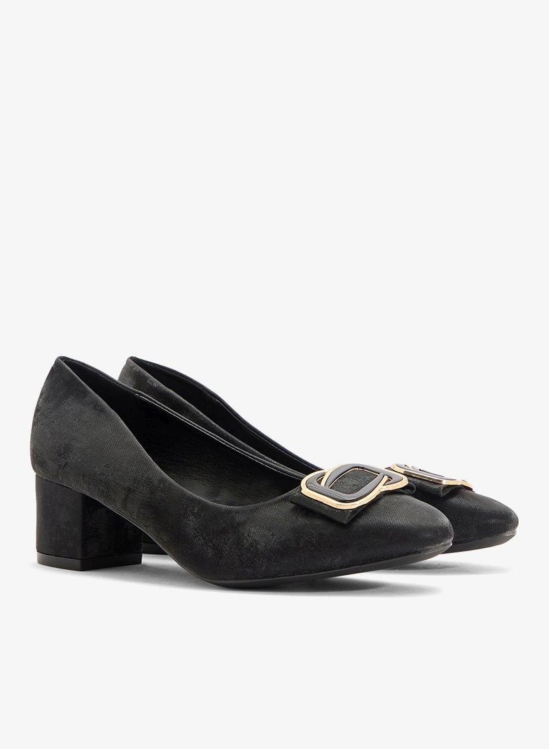 Pink Step Low Block Heeled Pump - Image 4