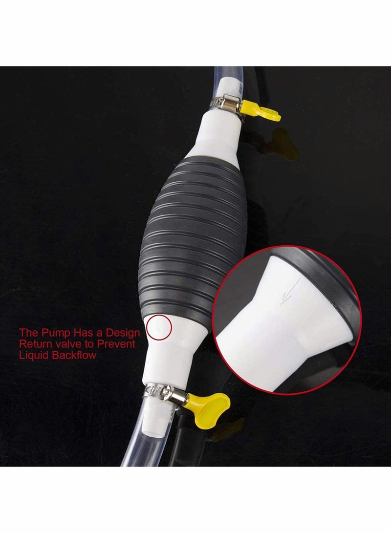 Excefore Car Fuel Transfer Pump, Portable Manual Car Fuel Transfer Pump, Gasoline Siphon Hose Siphon Hand Pump for Gasoline Oil Water, Transfer Siphon Pump - Image 5