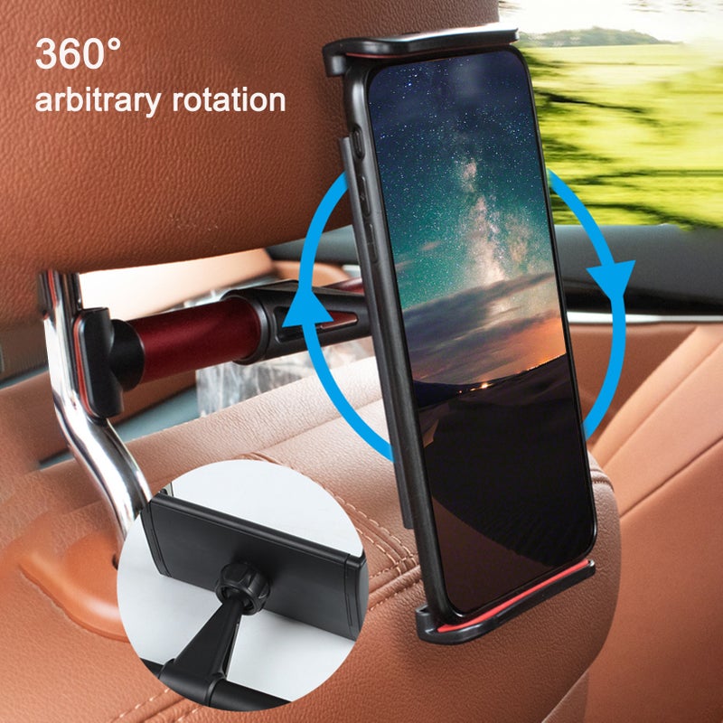 Car Tablet Holder Backseat Headrest Phone Stand 4-10.5 inch Phone Tablet Holder Replacement for iPhone X 8 iPad 1 2 3 4 Mini - Image 4