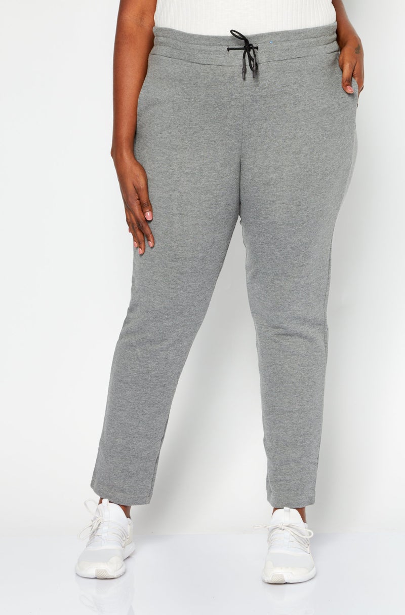 Cavalli Class Women Sportswear Fit  Drawstring Brand Logo Pull On Sweatpants, Grey - Image 1