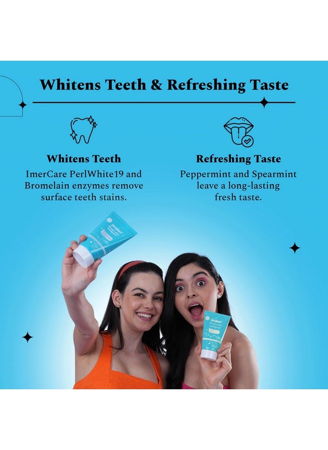 Perfora - Teeth Whitening Toothpaste Combo Pack For Visible Whiter Teeth - 300 G (150G X 2) | Sls & Fluroide Free Toothpaste | No Artificial Sweetners | Toothpaste For Kids & Adults | Tripe Mint - Image 1