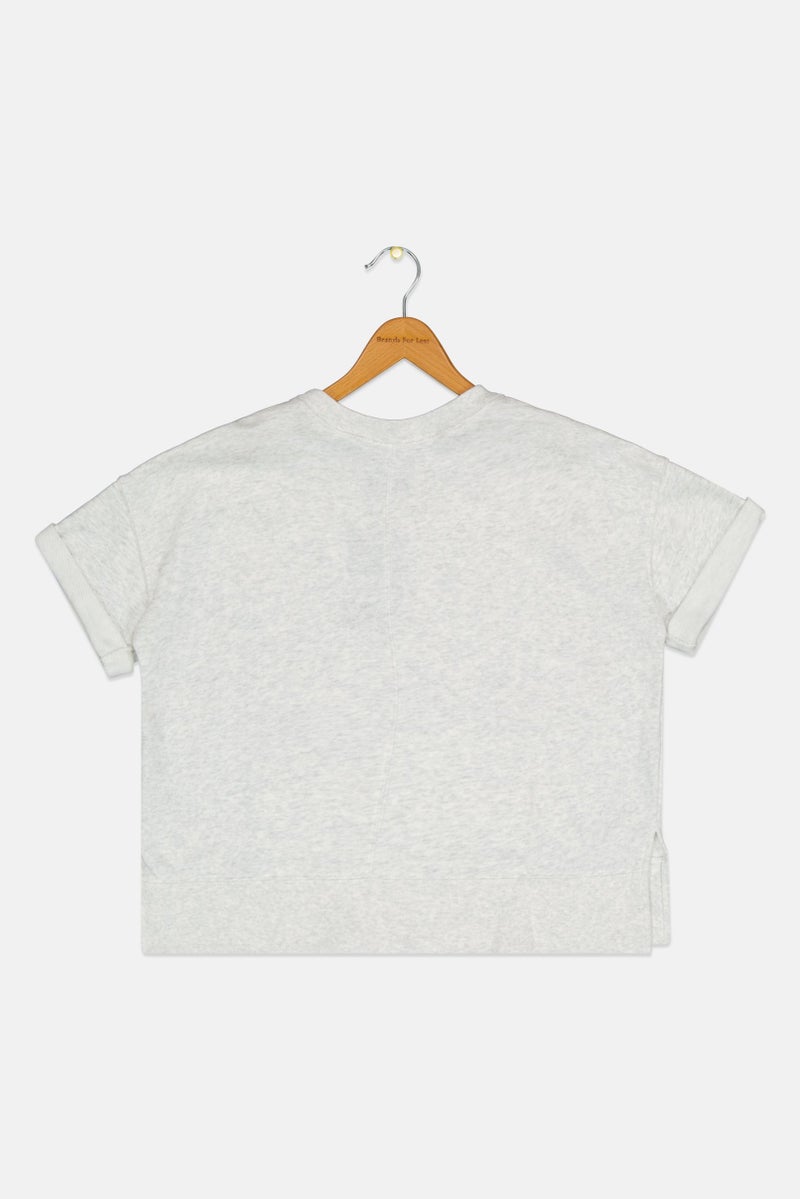 Nike Kids Girl Short Sleeve Outdoor Top, Heather Grey - Image 2