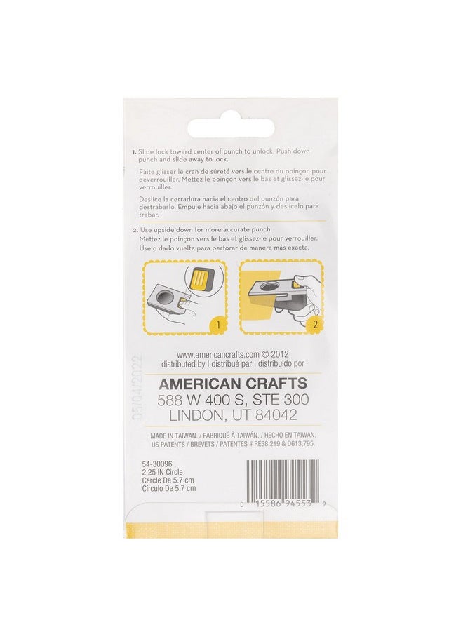 EK Tools EK Tools Large Circle Crafting Punch, 2.25 inch, Silver, with Safety Lock, create perfect Circles for Handmade Cards, Scrapbooking, Gift Tags, Invitations, Decorations, and More  - Image 3