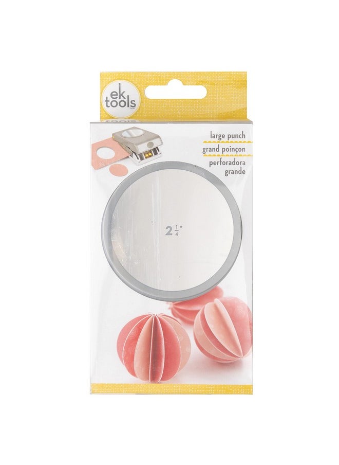 EK Tools EK Tools Large Circle Crafting Punch, 2.25 inch, Silver, with Safety Lock, create perfect Circles for Handmade Cards, Scrapbooking, Gift Tags, Invitations, Decorations, and More  - Image 2