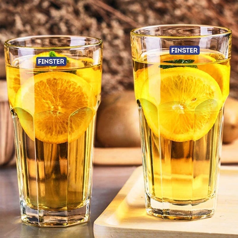 FINSTER European Long Chai Iced Tea Cold Coffee Glasses Set of 12360ml Highball Crystal Mocktail Cocktail Glass Set Tumbler - Image 5