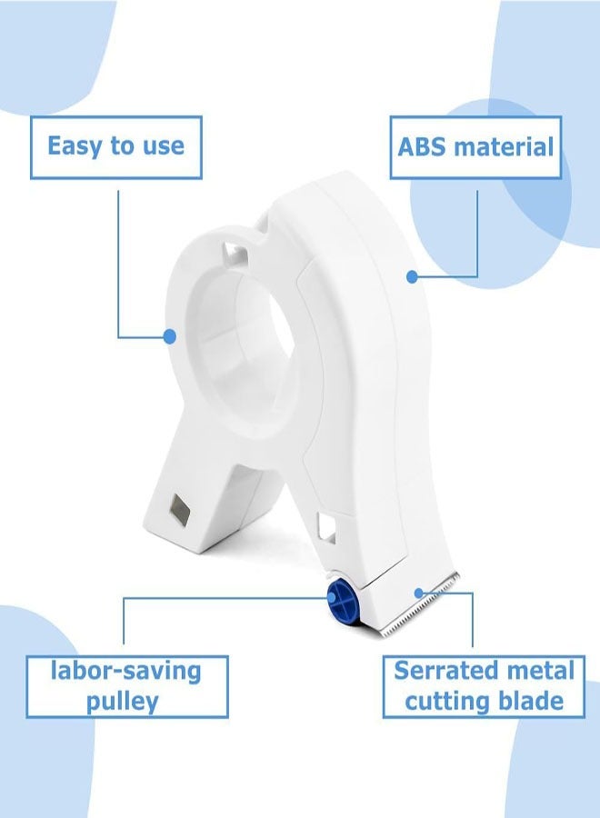 Portable Masking Tape Dispenser, Easy Grip Rounded Handle Paint Tape Applicator Tool for Clean Edges, Time-Saving Compact Design for DIY, Trim, and Professional Painting Projects (White) - Image 3