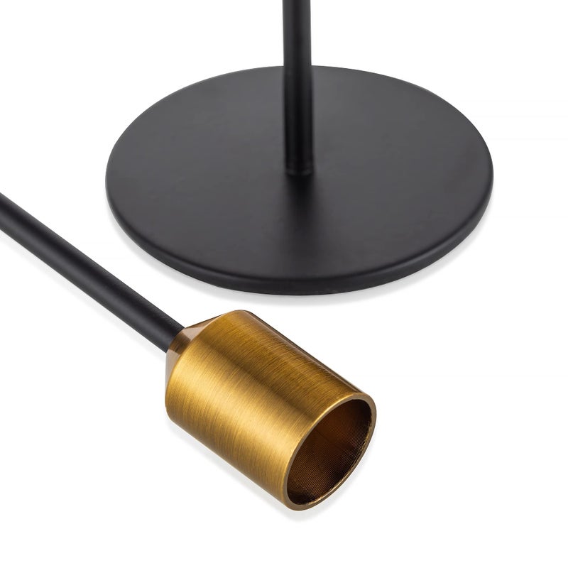 Inweder Candle Holders Candlestick Holders - Set of 3 Taper Candle Holders with Brass Top, Candle Holders for Table Centerpiece, Party, Wedding, Home Decor, Fits 3/4 inch Thick Candles - Image 5