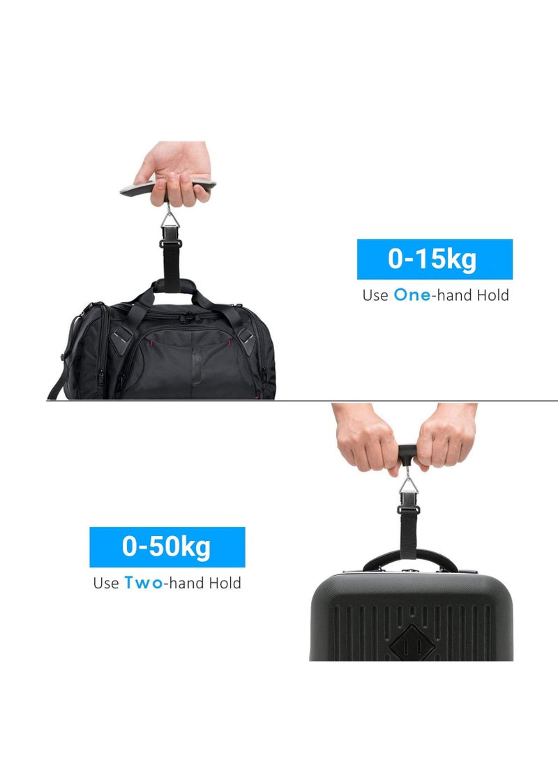 ANT Esports - AELS020 Portable Digital Weighing Scale | 50KG Maximum Capacity | Tare Function | Auto On/Off Feature | Overload Indicator | Low Battery Warning | LED Backlit Display | Durable Strap and Stainless Steel Hook | Versatile Weight Measurements - Image 1