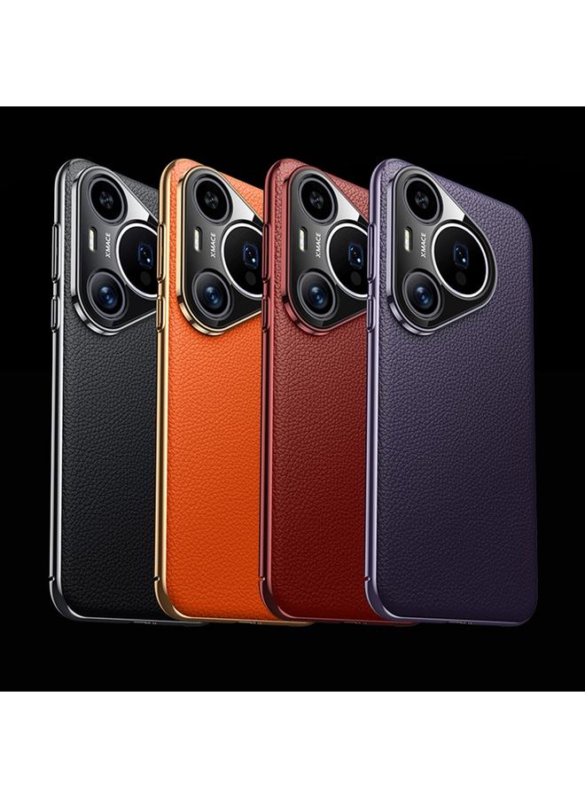 S-TOP Case For Huawei Pura 70 Pro / Pro+ Litchi Texture Genuine Leather Phone Case - Image 2