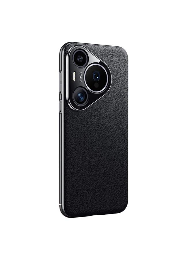 S-TOP Case For Huawei Pura 70 Pro / Pro+ Litchi Texture Genuine Leather Phone Case - Image 1