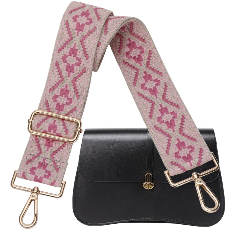 GINJKGO Purse Straps Replacement Crossbody - Crossbody Straps for Purses, Wide Shoulder Strap for Handbags Pink Style (Wide:2'''')Medium - Image 5