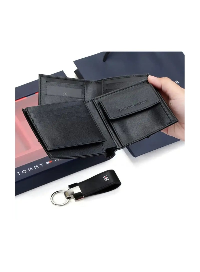 Tommy Hilfiger Plus Tommy Hilfiger Set Wallet - Keychain - Card Holder Black Men - Leather - Image 5