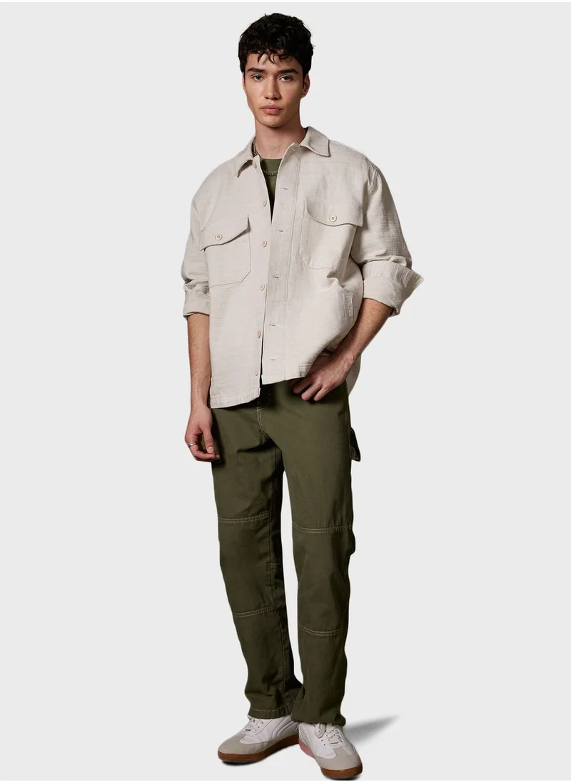 ديفاكتو Man Relax Fit Long Sleeve Shirt