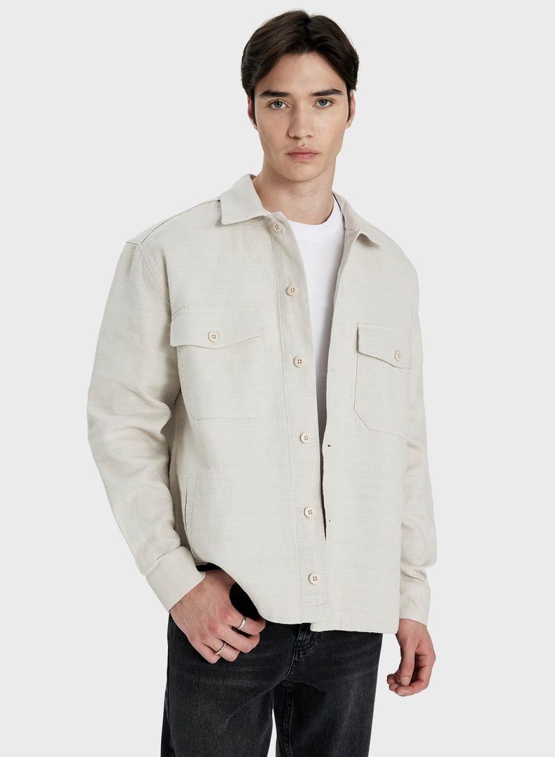 DeFacto Man Relax Fit Long Sleeve Shirt  - Image 1