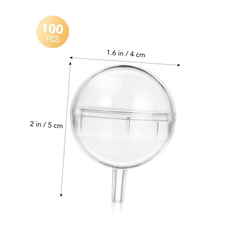 DOITOOL Clear Acrylic Chocolate Holder Ball 100Pcs Plastic Round Candy Holders for Bouquet Packaging Valentine S Day Party Favor Supports 1.96X1.57X1.57 Inch Chocolate Ball Display - Image 2