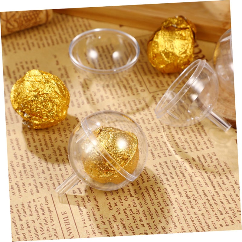 DOITOOL Clear Acrylic Chocolate Holder Ball 100Pcs Plastic Round Candy Holders for Bouquet Packaging Valentine S Day Party Favor Supports 1.96X1.57X1.57 Inch Chocolate Ball Display - Image 4