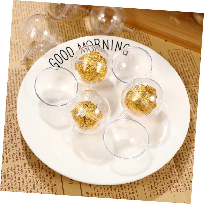 DOITOOL Clear Acrylic Chocolate Holder Ball 100Pcs Plastic Round Candy Holders for Bouquet Packaging Valentine S Day Party Favor Supports 1.96X1.57X1.57 Inch Chocolate Ball Display - Image 5