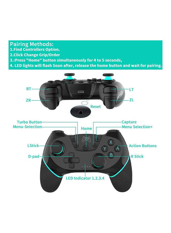 NIBEMINENT Wireless Pro Controller Gamepad Joypad Remote Joystick for Switch Console  - Image 4