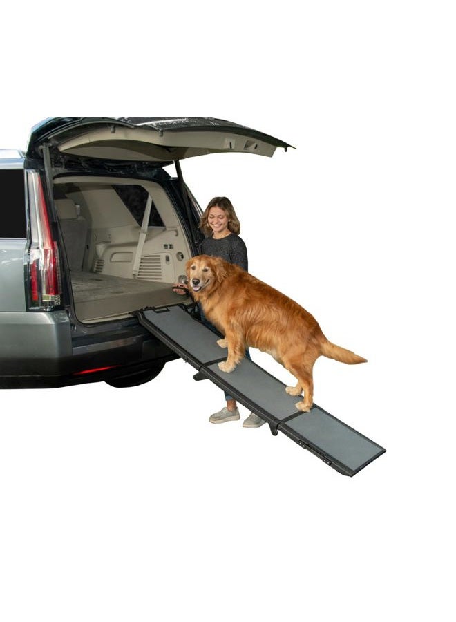 Pet Gear Tri-Fold Portable Pet Ramp for Dogs and Cats, 71" Long, Extra Wide, Holds up to 200lbs, Patented Design, Compact/Easy Fold with Safety Tether, Available in 2 Models - Image 1