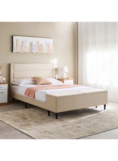 Home Box Juno Warren Upholstered Queen Bed with Bench - 160x200 cm  - Image 1
