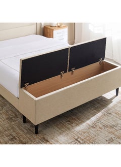 Home Box Juno Warren Upholstered Queen Bed with Bench - 160x200 cm  - Image 5