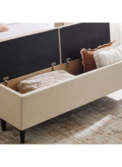 Home Box Juno Warren Upholstered Queen Bed with Bench - 160x200 cm  - Image 4