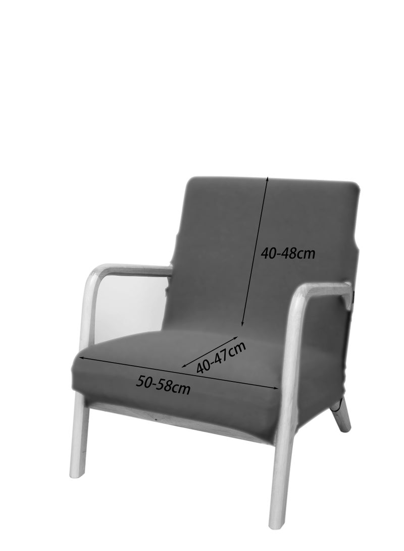 Waterproof Armchair Slipcover Elastic Modern Chair Cover Wood Arm Chair Cover Protector Seat Cover Home Decor Living Room Chair Covers(Covers only, no chair included. Mind the size!) - Image 4