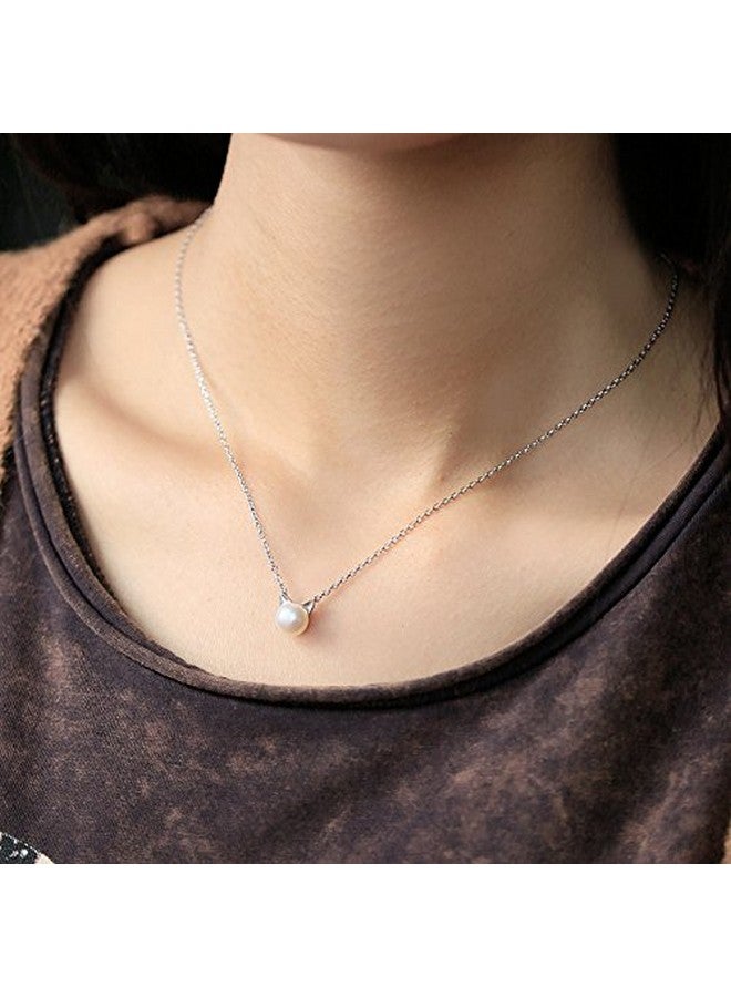 S.Leaf قلائد قطط للنساء مجوهرات قطط للنساء هدايا قطط لمحبي القطط من النساء هدايا لنساء محبات القطط قلادة قط فضية مع لؤلؤة مياه عذبة (لؤلؤة بيضاء فضية) - Image 5