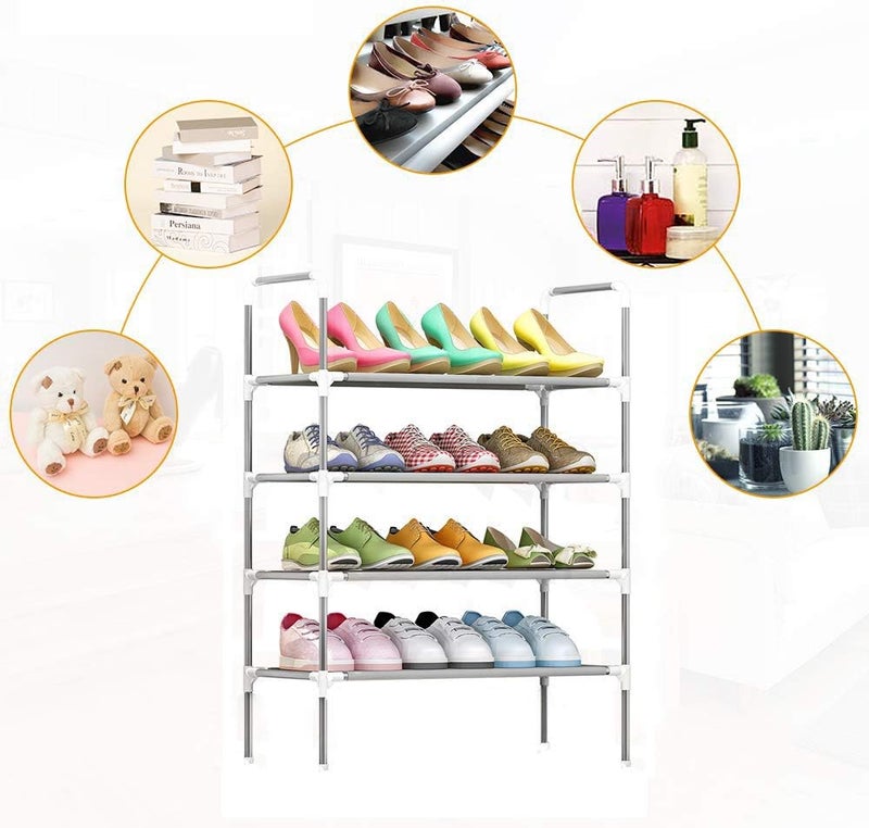 Longkins Shoe Rack 4 layer Shoe Organizer Dormitory Shoe Stand Family Accessories Storage Shelf - Image 4