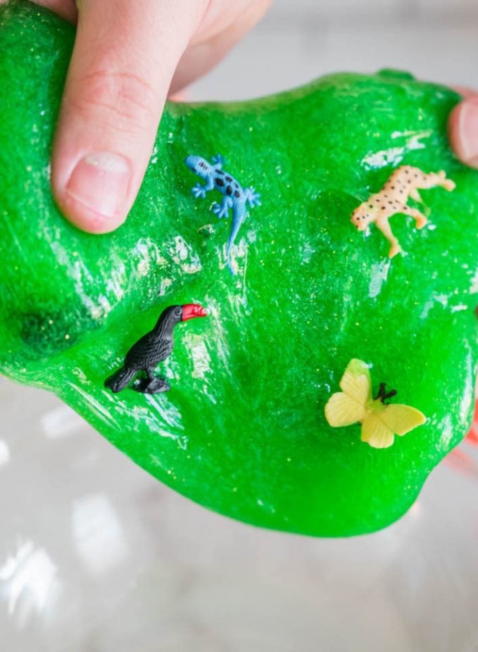 TOON TOYZ Soft Glittery Slime With 1 Random Animal Figure High Quality Non Toxic Toys For Kids - Assorted Color Slime - Image 2