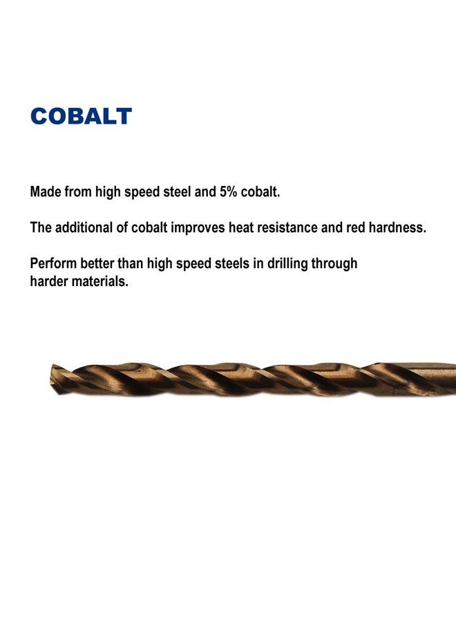 Drill Hulk 1/8-Inch Cobalt Steel M35 Jobber Length Twist Bits for Hard Metal, Stainless Steel, Pack of 12 - Image 4