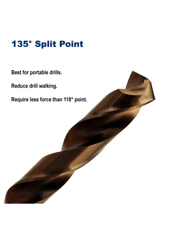 Drill Hulk 1/8-Inch Cobalt Steel M35 Jobber Length Twist Bits for Hard Metal, Stainless Steel, Pack of 12 - Image 5