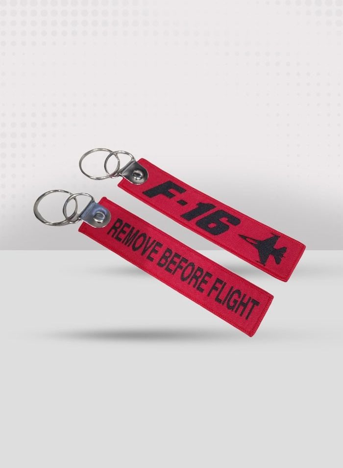 فايتر جيفتس F 16 Red Fabric Keychain